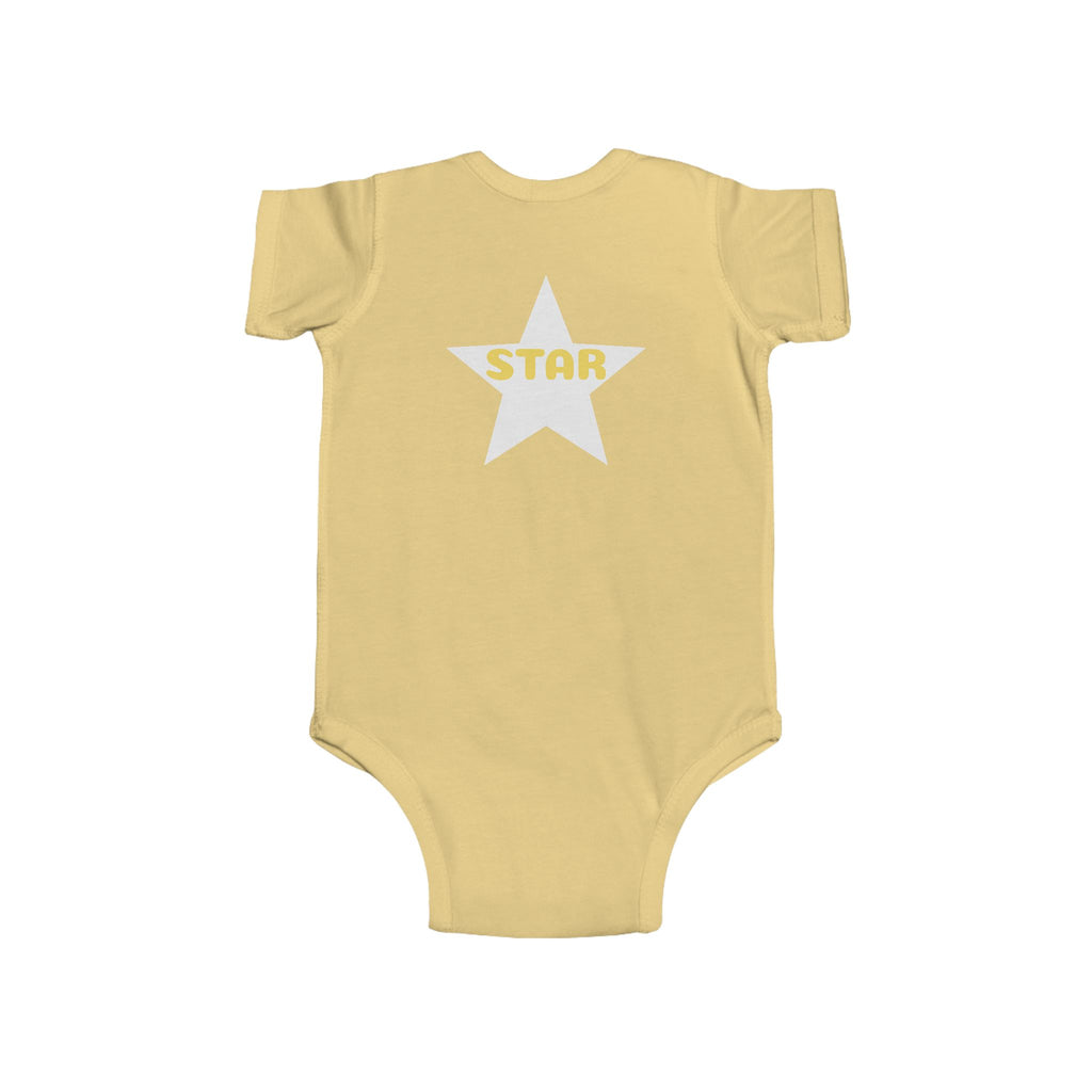Personalized Baby Bodysuit with Portrait & Printed Nickname on the Back — Cute Newborn Onesie
