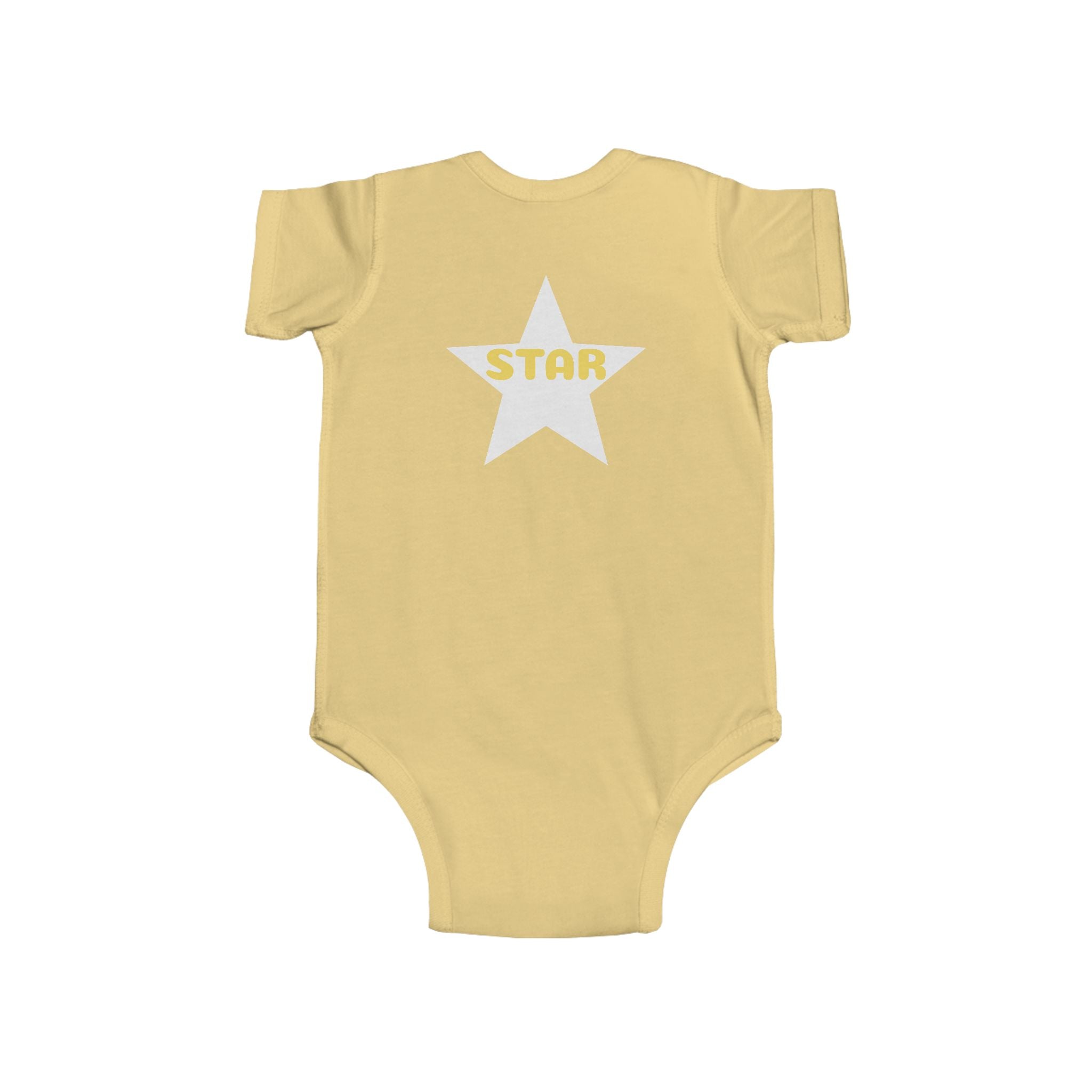 Personalized Baby Bodysuit with Portrait & Printed Nickname on the Back — Cute Newborn Onesie