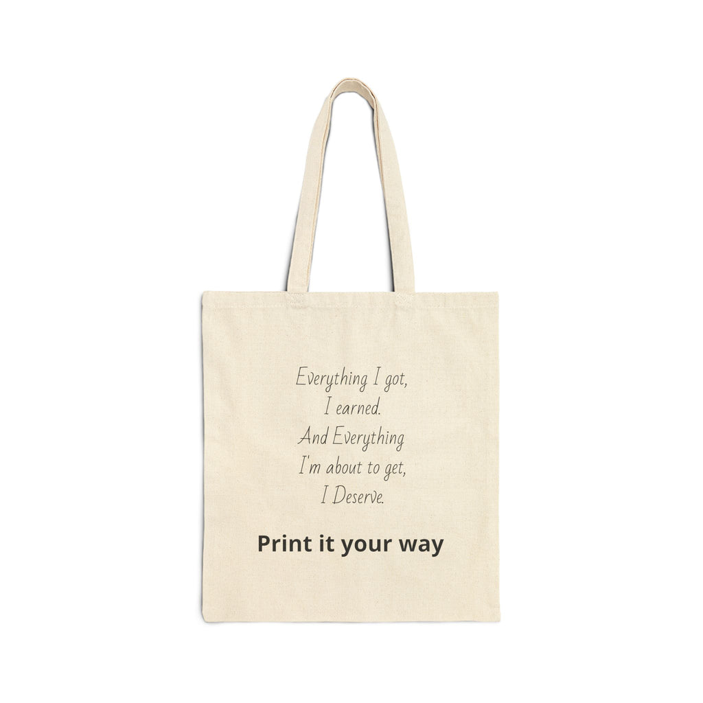 Custom Print Cotton Canvas Tote Bag