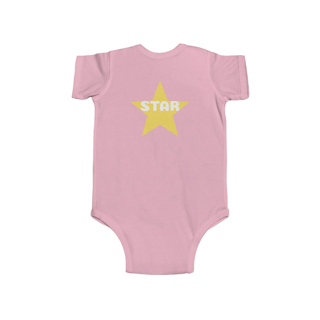 Personalized Baby Bodysuit with Portrait & Printed Nickname on the Back — Cute Newborn Onesie