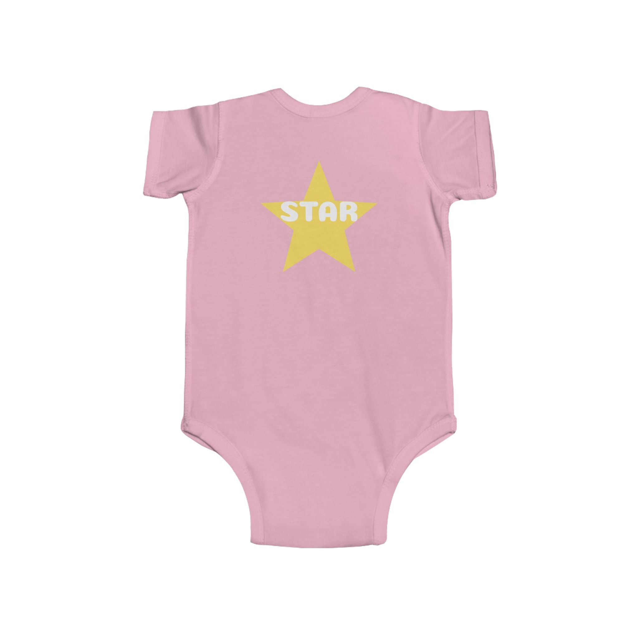 Personalized Baby Bodysuit with Portrait & Printed Nickname on the Back — Cute Newborn Onesie