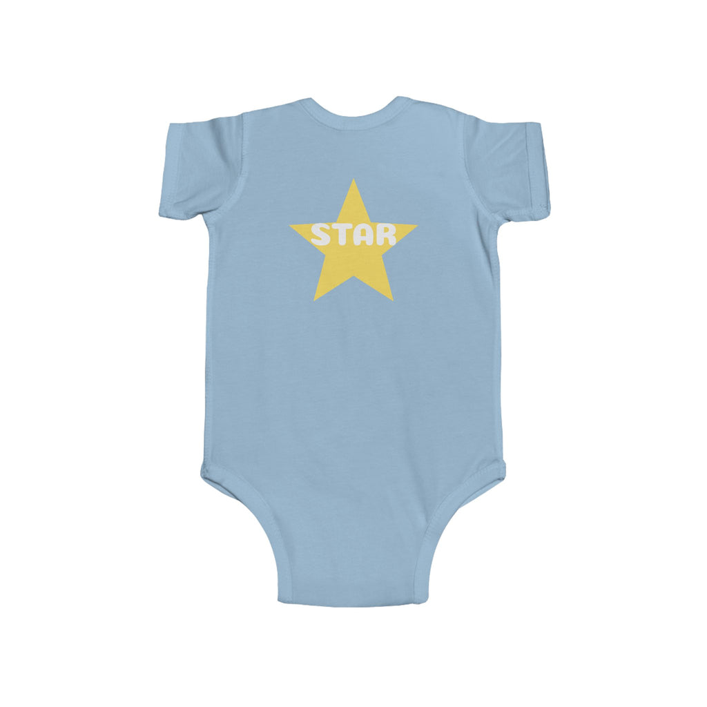 Personalized Baby Bodysuit with Portrait & Printed Nickname on the Back — Cute Newborn Onesie