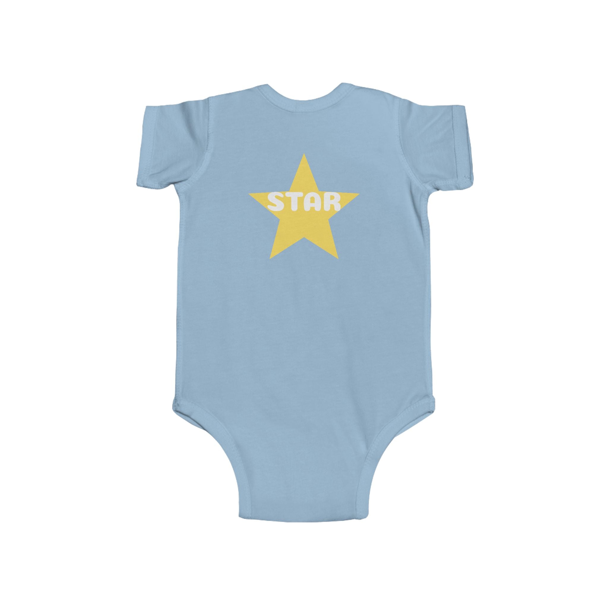 Personalized Baby Bodysuit with Portrait & Printed Nickname on the Back — Cute Newborn Onesie