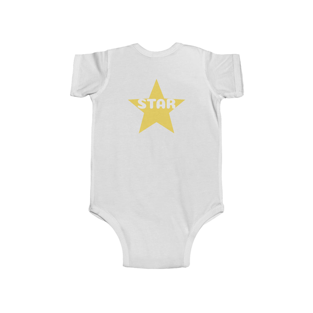 Personalized Baby Bodysuit with Portrait & Printed Nickname on the Back — Cute Newborn Onesie